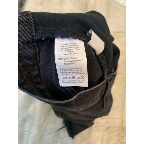 Madewell Rigid Denim A-Line Mini Skirt (Black) 28 - Picture 6 of 8
